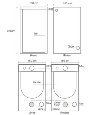 Homebox Ambient Q150+, 150x150x220cm