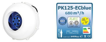 Ventilátor Prima Klima EC PK125, 680m3/h