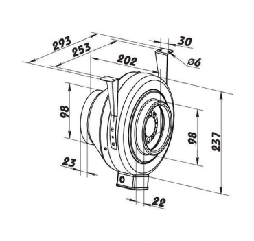 Ventilátor VKM 100, 270m3/h