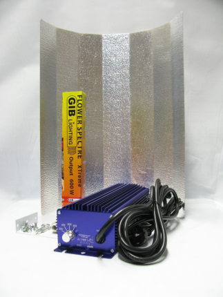 KIT 600W Velké stínidlo + výbojka GIB Lighting Flower Spectre HPS Xtreme Output + předřadník Lumatek