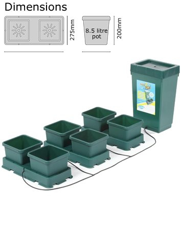 Autopot Easy2grow Kit - se 6 květníky vč. 47L plastové nádrže