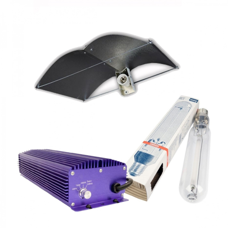 KIT 1000W Waveflector XXL + výbojka Osram NAV-T 1000W HPS + předřadník Lumatek