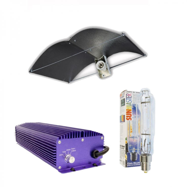 KIT 1000W Waveflector XXL + výbojka Sunmaster 1000W HPI + předřadník Lumatek