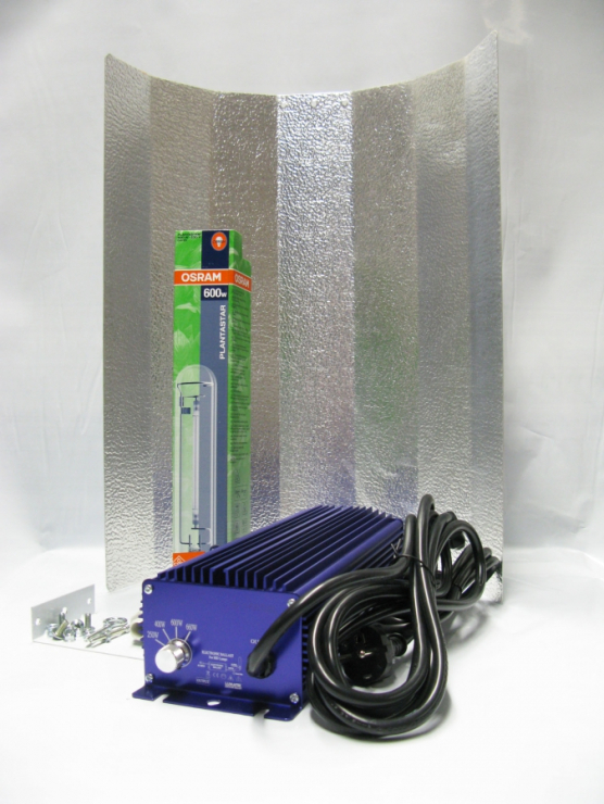 KIT 600W Velké stínidlo + výbojka Osram Plantastar 600W + předřadník Lumatek