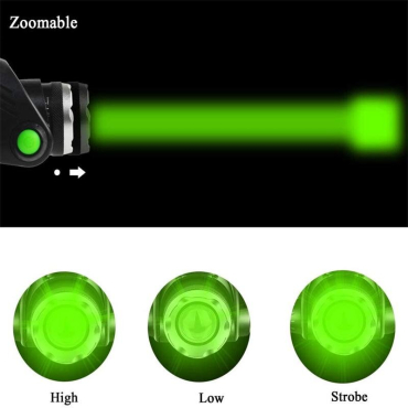SunPro Green LED Headlamp - čelovka zelená