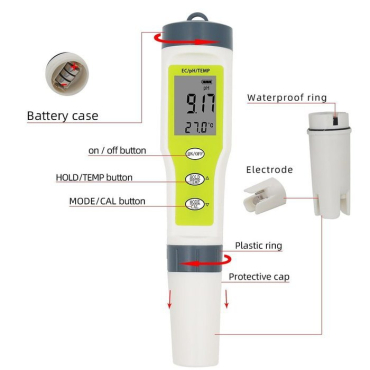 Tester 3v1, PH+EC+teplota
