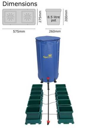 Autopot Easy2grow Kit - se 12 květníky vč. 100L Flexitank