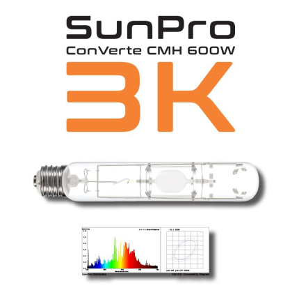 Výbojka SUNPRO ConVerte CMH 600W/E40/3K