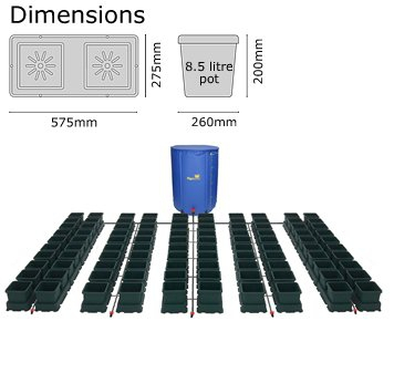 Autopot Easy2grow Kit - s 100 květníky vč. flexitanku 750L