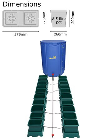 Autopot Easy2grow Kit - se 20 květníky vč. 225L Flexitank