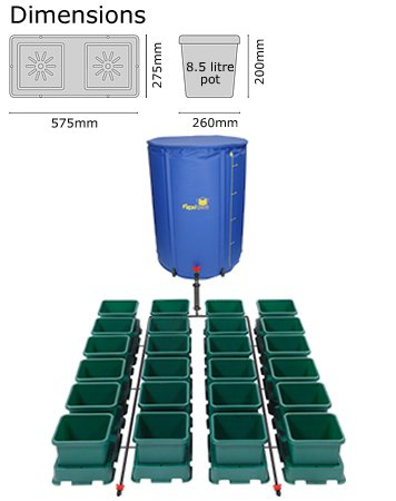 Autopot Easy2grow Kit - se 24 květníky vč. 225L Flexitank