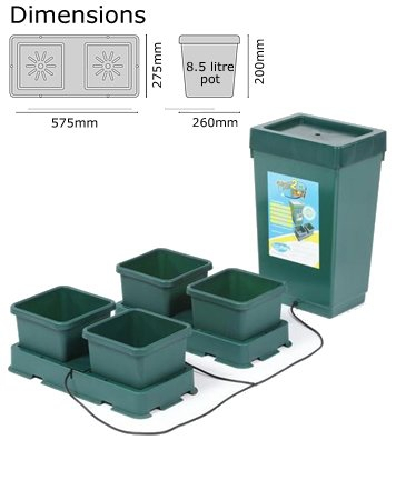 Autopot Easy2grow Kit - se 4 květníky vč. 47L plastové nádrže