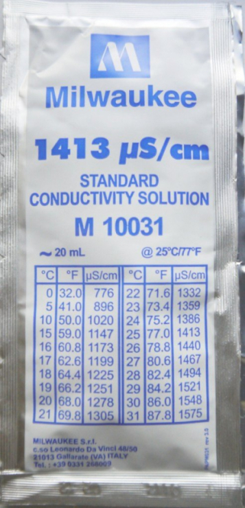 Kalibrovací roztok Milwaukee 1,413 EC - 20ml